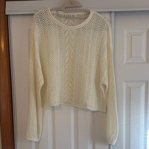 POL Cream open Knit Sweater